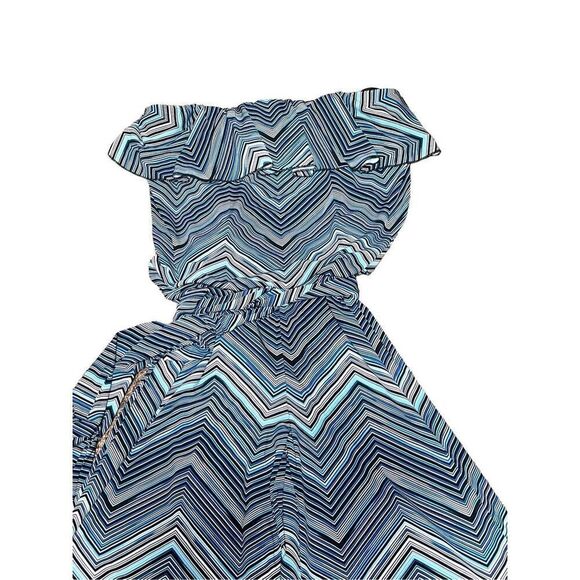 White House Black Market Strapless Pant Set One Piece Striped Romper XS - Picture 2 of 3